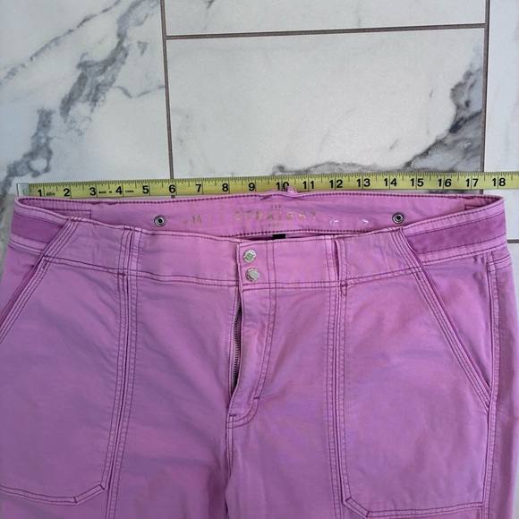 White House Black Market Pink Cropped or straight cargo style Pants - Picture 11 of 11